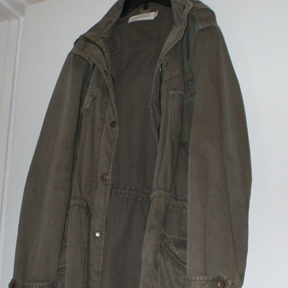 Azure Skies Olive Green Mens Hoodie - Size M